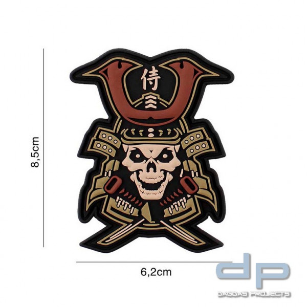 Emblem 3D PVC Samurai Skull multi