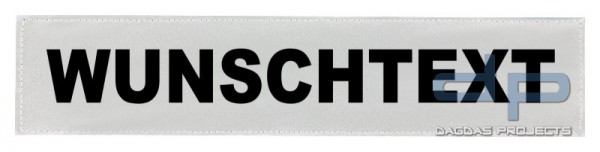 Reflexschild - matt - Klett - 50x10cm - silber - Wunschtext