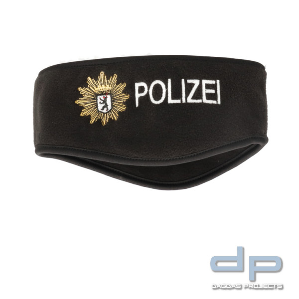 Stirnband Thinsulate™ mit Bestickung "POLIZEI Berlin" schwarz