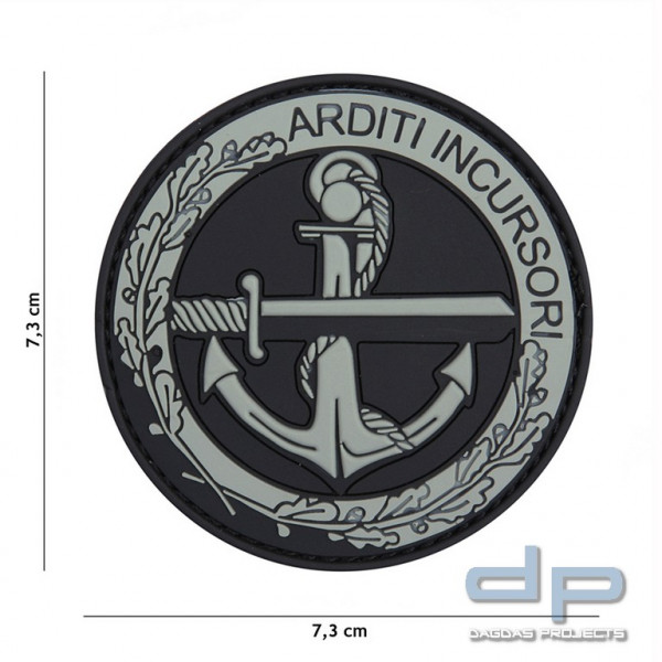 Emblem 3D PVC Arditi Incursori grau