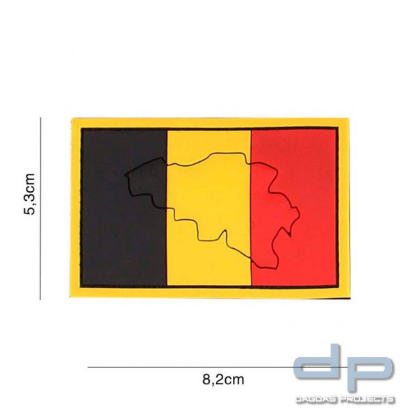 Emblem 3D PVC Belgien mit Kontur