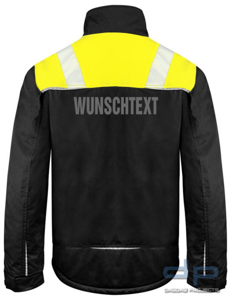Projob 5428 GEFÜTTERTE SERVICEJACKE in Schwarz/Gelb und Blau/Gelb mit Aufdruck nach Wunsch auf dem R