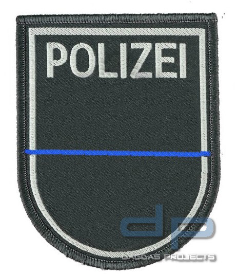 1 Stück Polizei Niedersachsen:Kravattenklammer,Altsilber mit Armabzeichen,blau