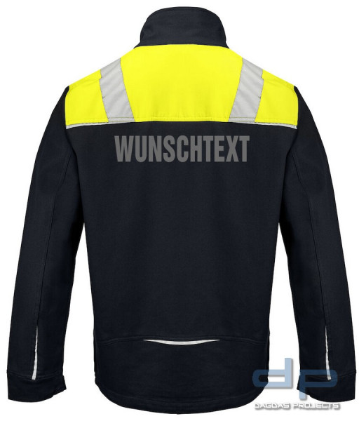 Projob 5437 SERVICEJACKE 100% BAUMWOLLE in Blau/Gelb und Schwarz/Gelb mit Aufdruck nach Wunsch auf d