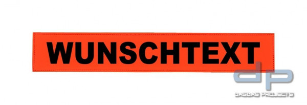 Reflexschild - matt - Klett - 30x5cm - leuchtrot - Wunschtext - 3M Scotchlite 8986