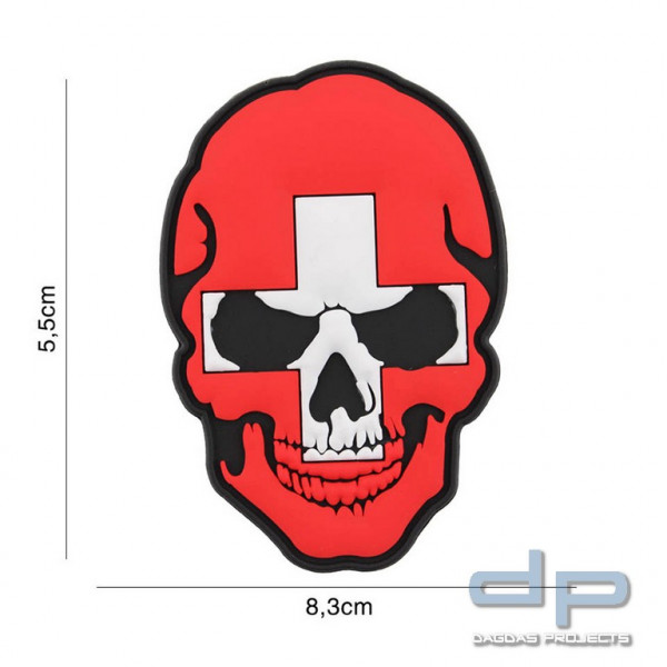 Emblem 3D PVC Skull Schweiz