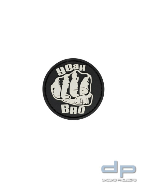 Klettabzeichen YEAH BRO - gummiert, 60 mm