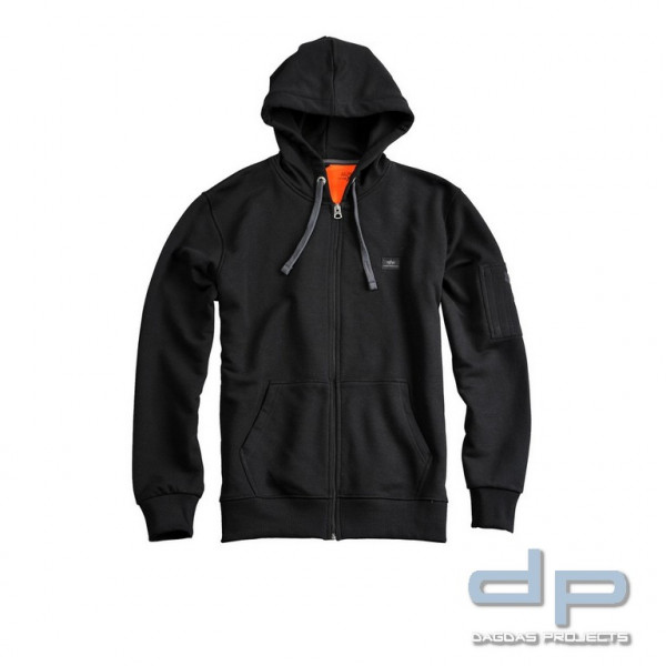 Alpha Industries X-Fit Zip Hoody in Farbe Schwarz