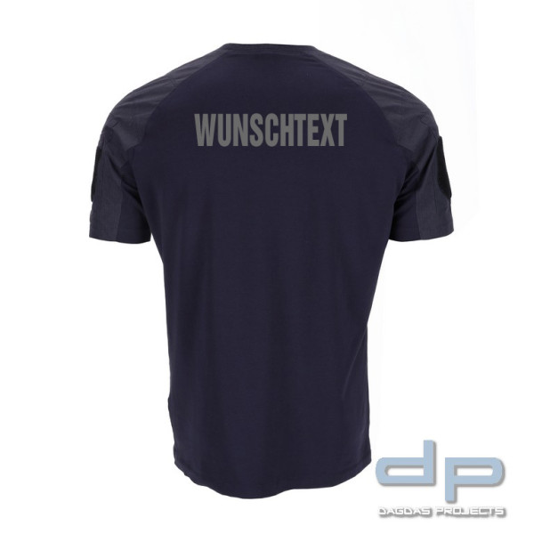ETZEL® Tactical ATH Shirt, dunkelblau mit Aufdruck nach Wunsch auf Brust und Rücken
