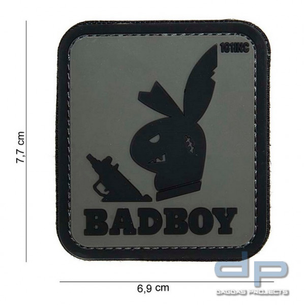 Emblem 3D PVC Badboy grau