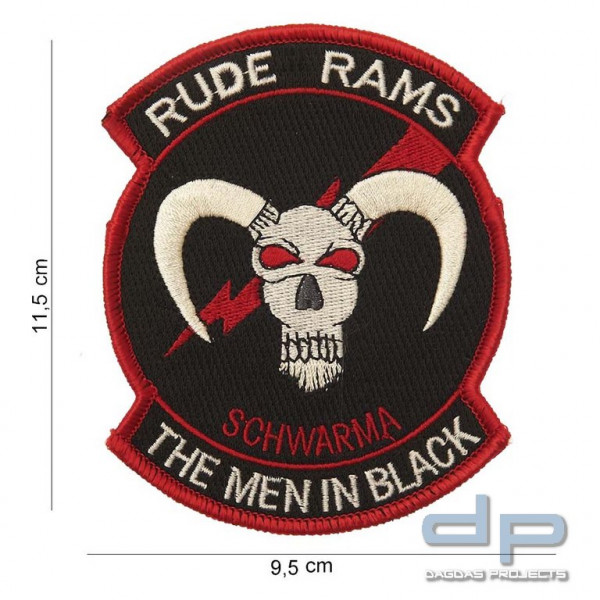 Emblem Stoff Rude Rams the Man in Black