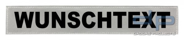 Reflexschild - matt - Klett - 30x5cm - silber - Wunschtext