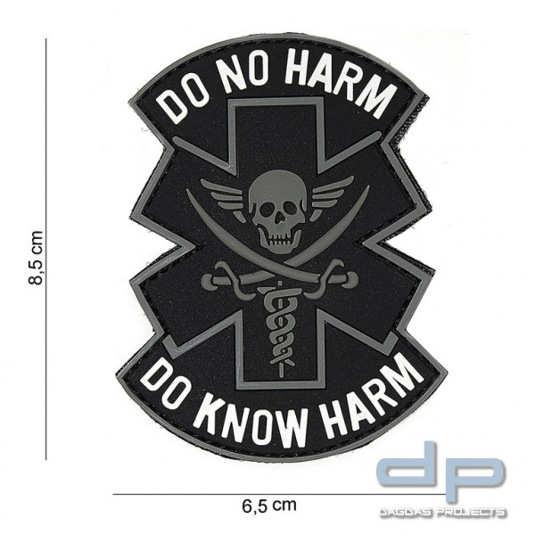 Emblem 3D PVC Do No Harm schwarz