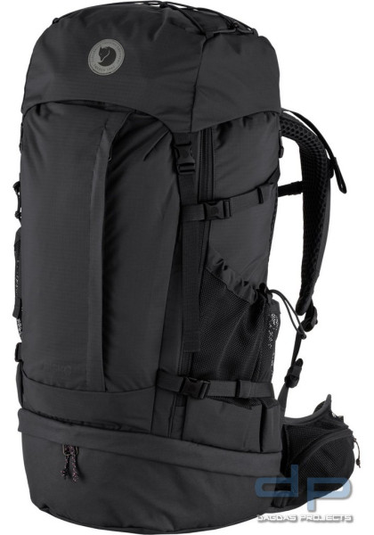 Fjällräven - Abisko Trek 48 S/M (schlanker Trekking Rucksack) in Schwarz