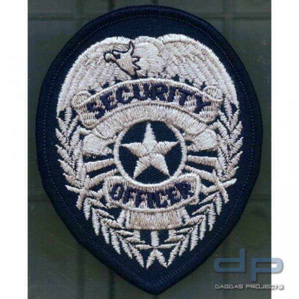 Security Officer silber Stoffabzeichen aus 100% Polyester