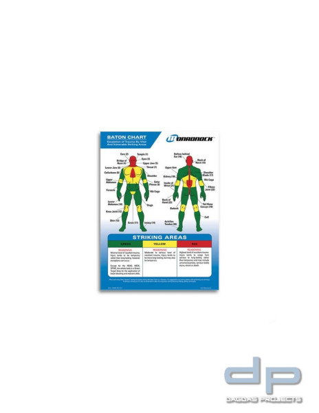 MONADNOCK® 5010 Trauma-Zonen-Karte mit Farbcode (21 x 27 cm)