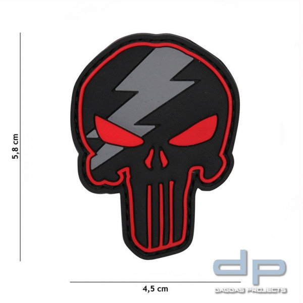 Emblem 3D PVC Punisher Thunder Rot