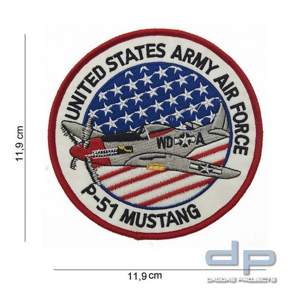 Emblem Stoff United States Army Air Force P-51 Mustang