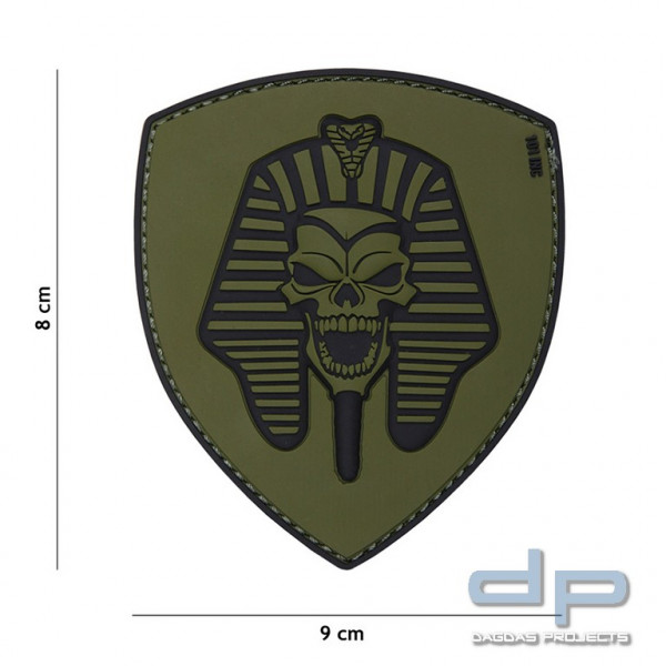 Emblem 3D PVC Faroa Skull grün