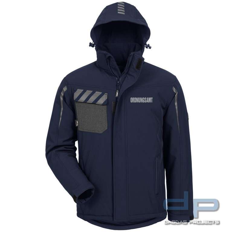 Bekleidung Ordnungsamt Jacke Kaufen Behörden Winter-Softshell Jacke In  Dunkelblau Mit Aufdruck Nach - Main Image