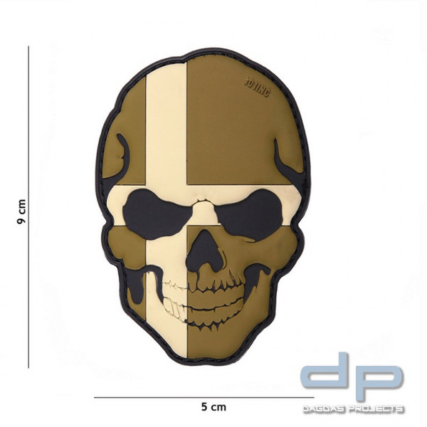 Emblem 3D PVC Skull Dänemark dezent