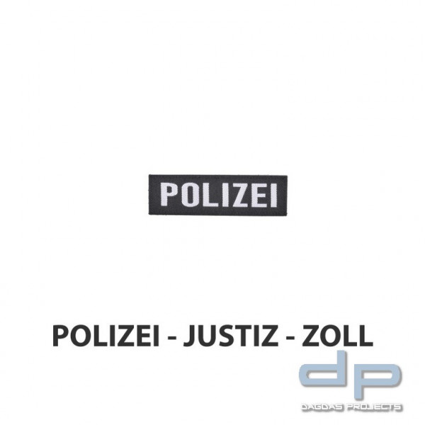 Aufschrift, nicht-reflektierend, Behörde, schwarz/weiß, 9 x 2,5 cm