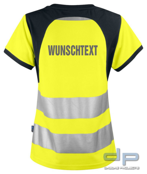Projob 6012 DAMEN FUNKTIONS-T-SHIRT EN ISO 20471 KLASSE 2 in verschiedenen Farben mit Aufdruck nach