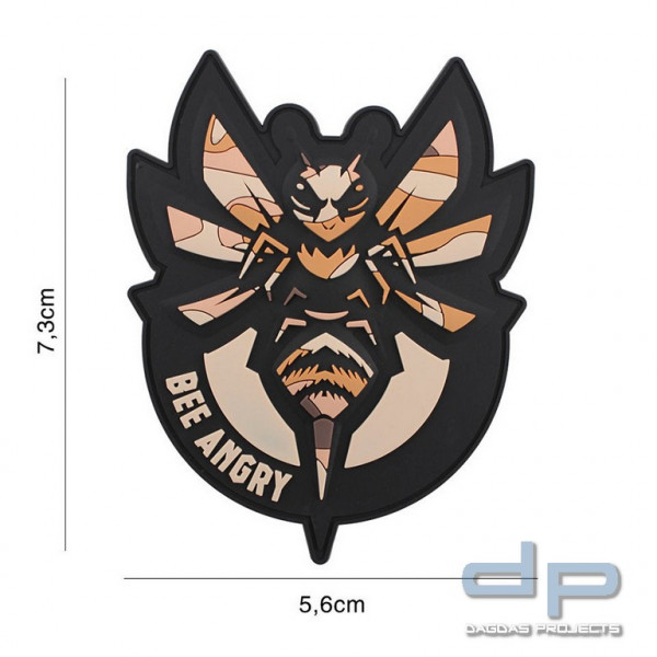 Emblem 3D PVC Bee Angry woodland