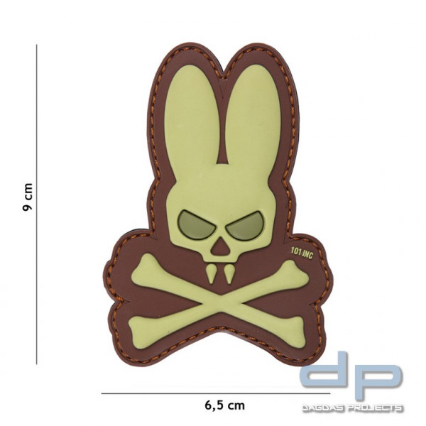 Emblem 3D PVC Skull Bunny Coyote