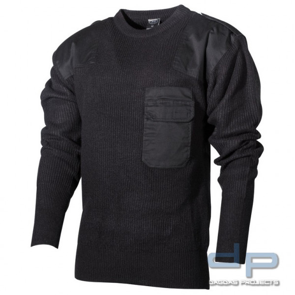 BW Pullover, mit Brusttasche, schwarz Größe 62