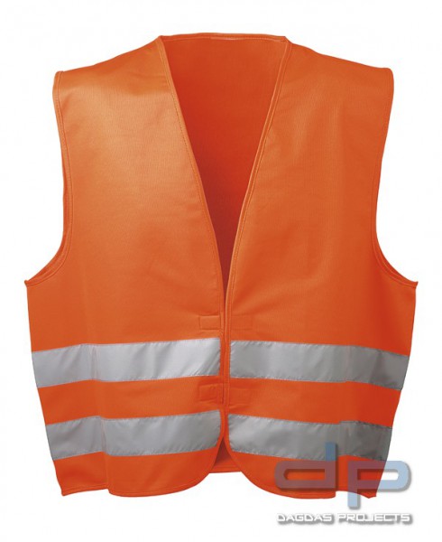 SAFESTYLE® Polyester Warnschutzweste in Orange mit Wunschtext