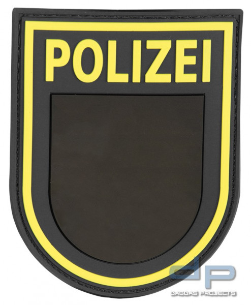 3D Ärmelabzeichen Polizei Sachsen (Schwarz)