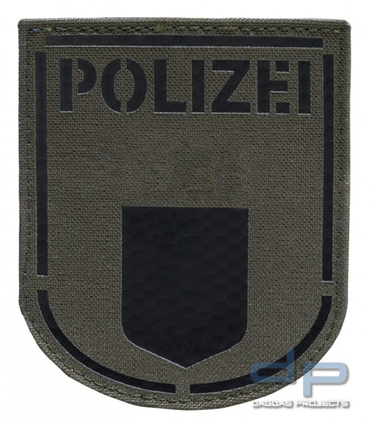 Infrarot Patch Steingrau Lasercut Polizei Berlin