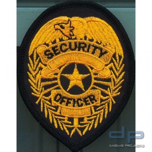 Security Officer gold Stoffabzeichen aus 100% Polyester