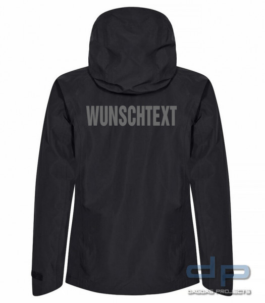 Classic Shell Jacket Lady in Schwarz und Dark Navy mit Aufdruck nach Wunsch