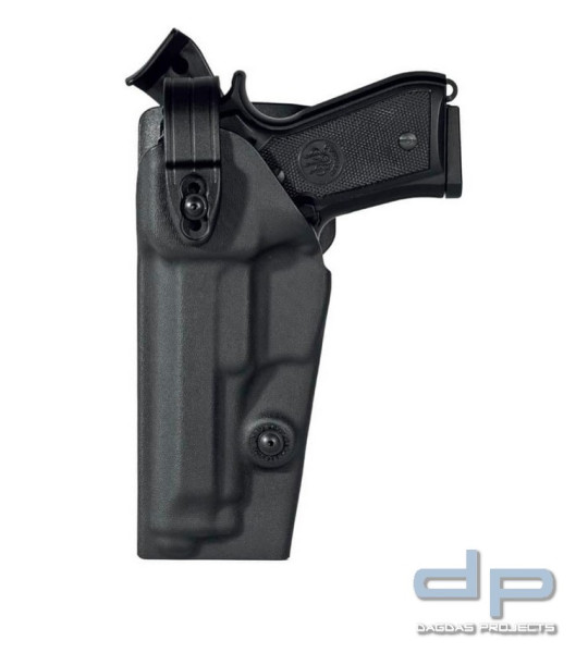Vega Kunststoff Holster tiefsitzend "Duty-Safety", schwarz, links
