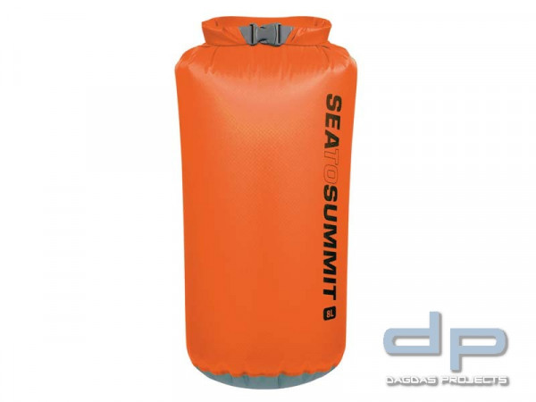 Sea to Summit Ultra-Sil Drysack 8L, orange, Volumen 8 Liter, Ultra-Sil 30D, Hypalon Rollverschluss
