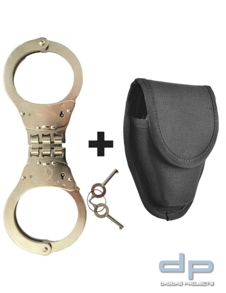 Combo COP® Stahlhandfessel 0109 + COP® 8001-MOL Molle-/Gürtelholster