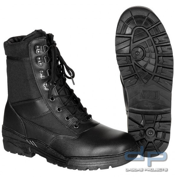 Stiefel, &quot;Security&quot;, schwarz, 8-Loch, Gummisohle