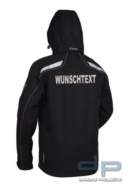 Softshell Jacke wind- und wasserdicht mit Aufdruck nach Wunsch in reflex silber