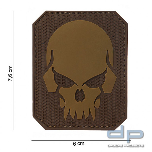 Emblem 3D PVC Pirate Skull braun