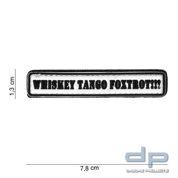 Emblem 3D PVC Whiskey Tango Foxtrot