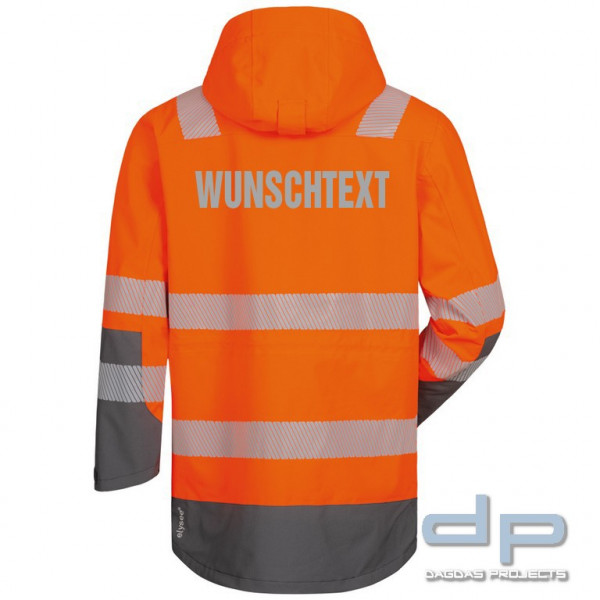 Behörden WARNSCHUTZ PARKA in Orange/Grau mit Aufdruck nach Wunsch auf dem Rücken