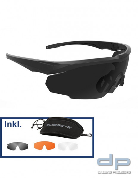 SWISS EYE® Takt. Schutz-/Schiessbrille &quot;Blackhawk PRO&quot; inkl. Wechselscheiben