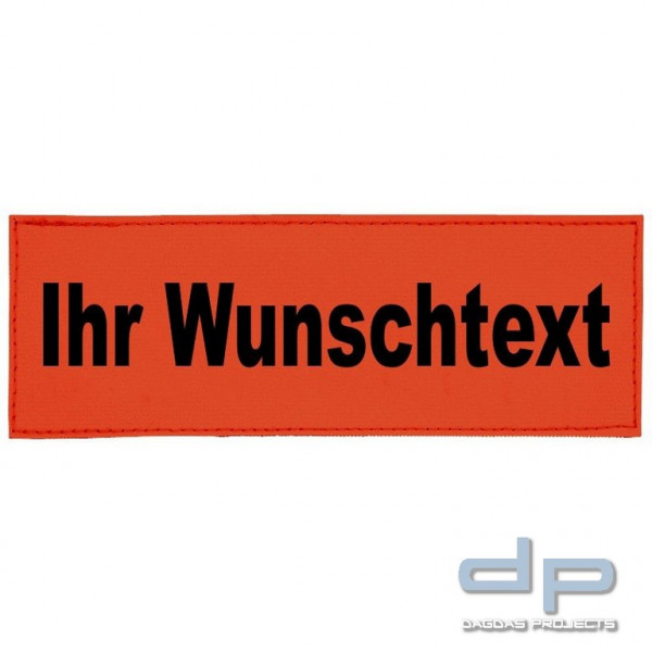 Reflexschild - matt - Klett - 15x5cm - leuchtrot - Wunschtext - 3M™ Scotchlite™ 8986