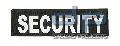 Reflektierender Schriftzug Klein /Klett Security Maße 13x3,5 cm