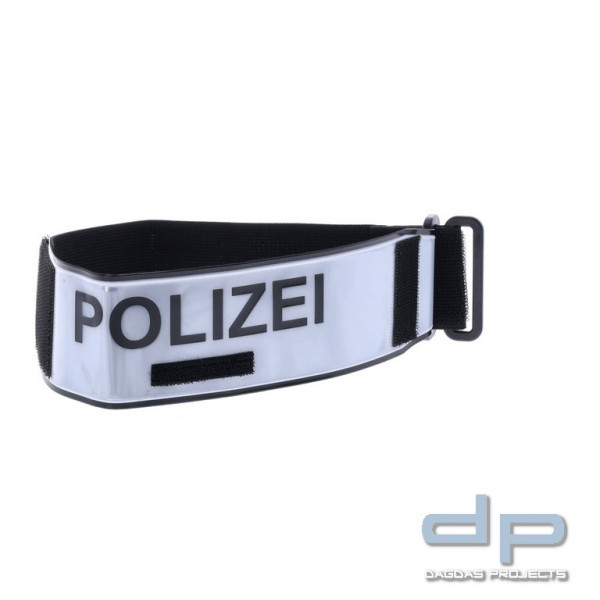 ETZEL® ARMBINDE HIGHVIZ, WEISS-REFLEX POLIZEI