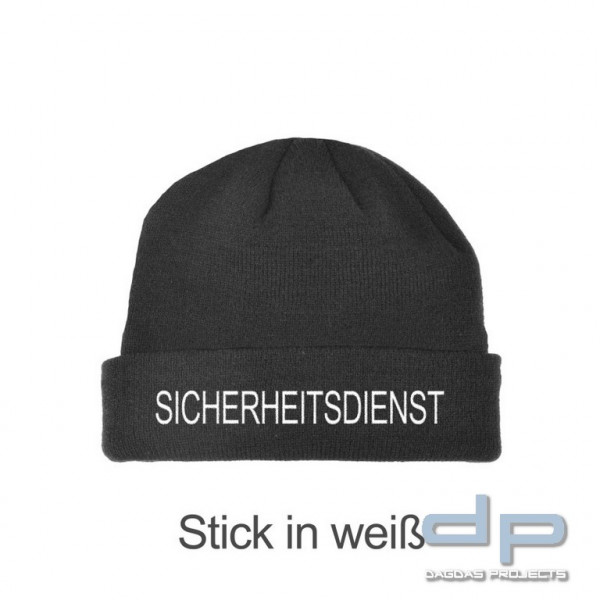 Strick - Mütze, Einheitsgröße, Stick - SICHERHEITSDIENST -