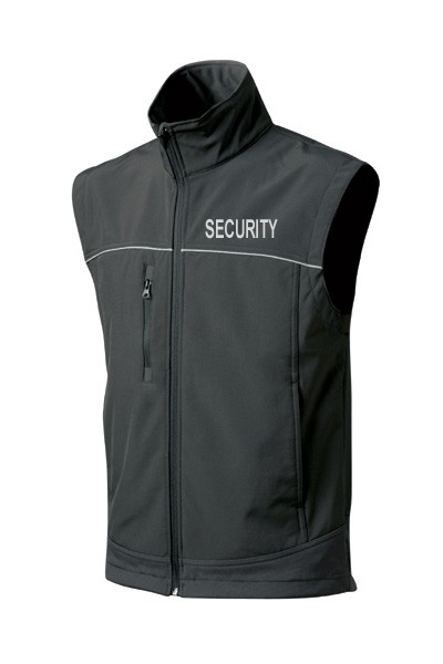 SECURITY Softshell Weste schwarz  Dagdas Projects Behördenausrüster