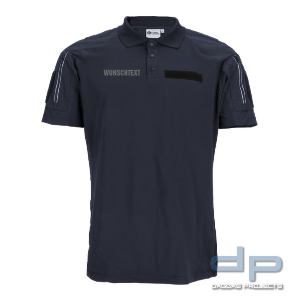 ETZEL® Funktions - Poloshirt ATH, dunkelblau mit Aufdruck nach Wunsch